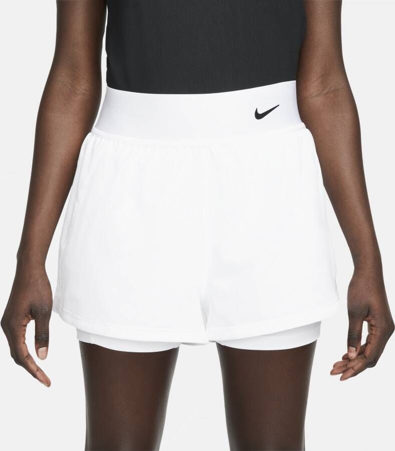 Nike Court Dri-FIT Advantage Tennisshorts voor dames Wit