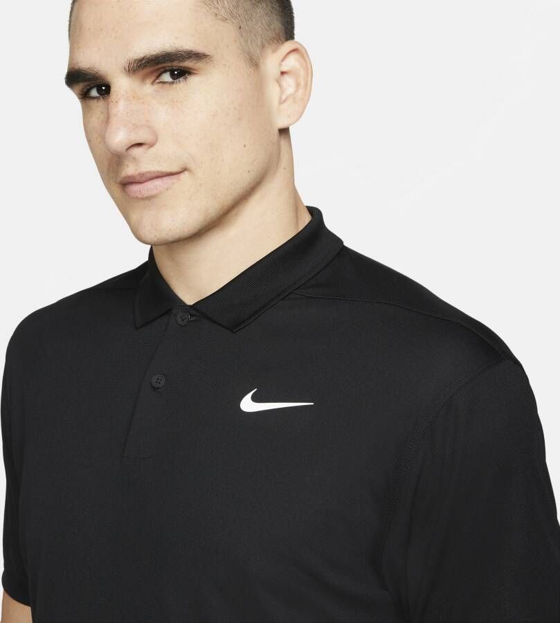 Nike Court Dri-FIT Tennispolo voor heren Zwart