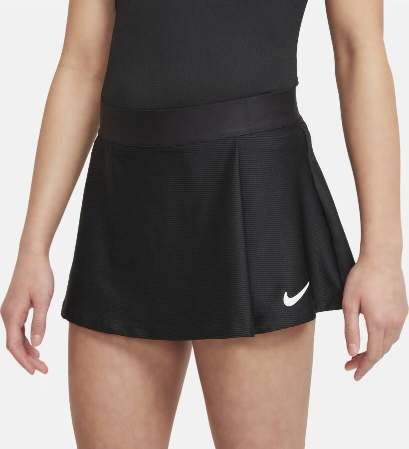 Nike Court Dri-FIT Victory Tennisrok voor meisjes Zwart