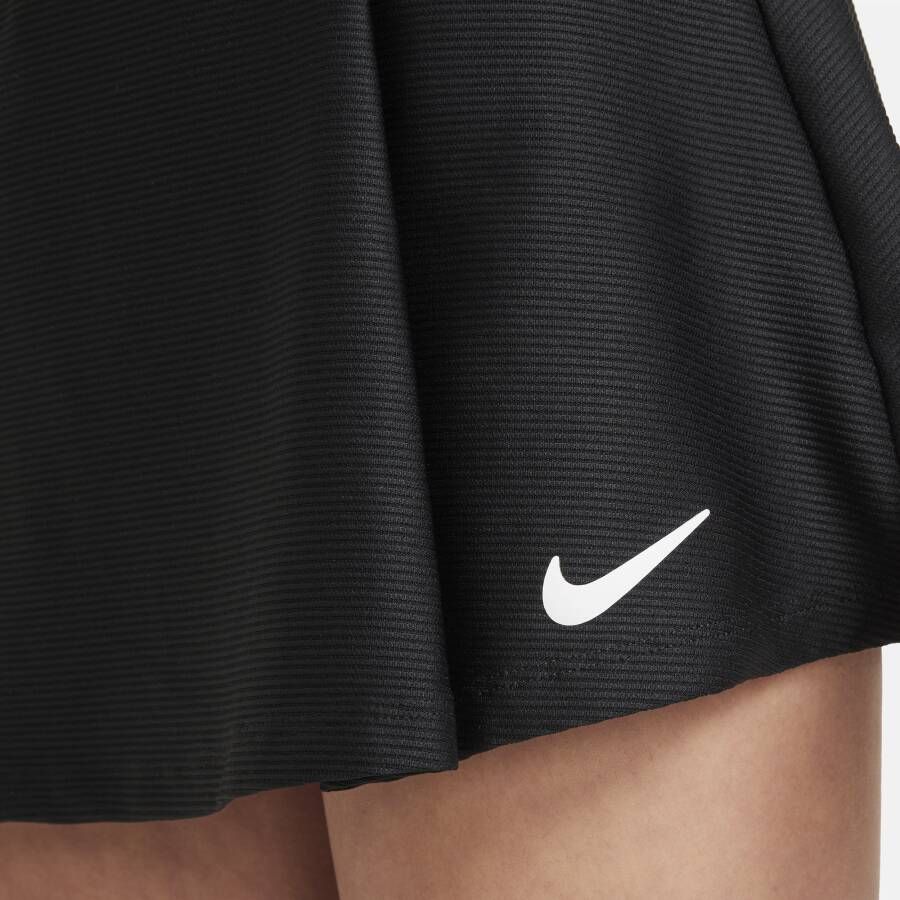 Nike Court Dri-FIT Victory Tennisrok voor meisjes Zwart