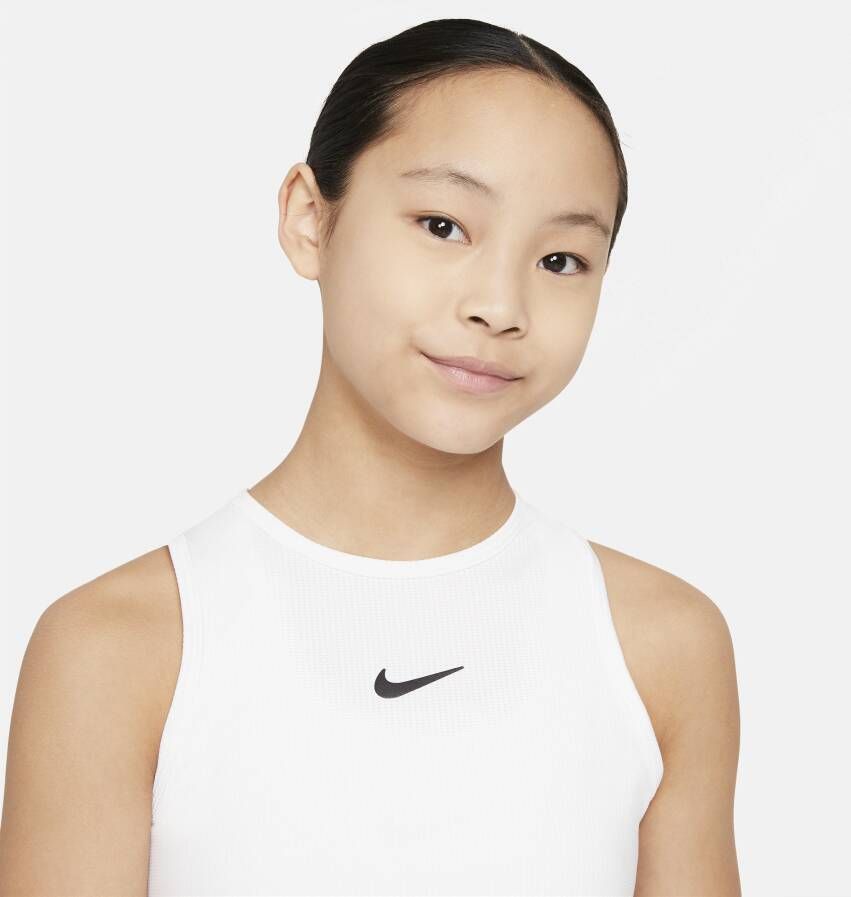 Nike Victory Dri-FIT tennistanktop voor meisjes Wit