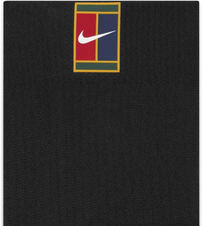 Nike Court Multiplier Max Enkelsokken voor tennis (2 paar) Zwart