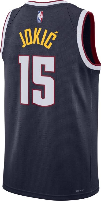 Nike Denver Nuggets Icon Edition 2022 23 Dri-FIT Swingman NBA-jersey voor heren Blauw - Foto 2