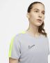 Nike Dri-FIT Academy Voetbaltop met korte mouwen voor dames Grijs - Thumbnail 3
