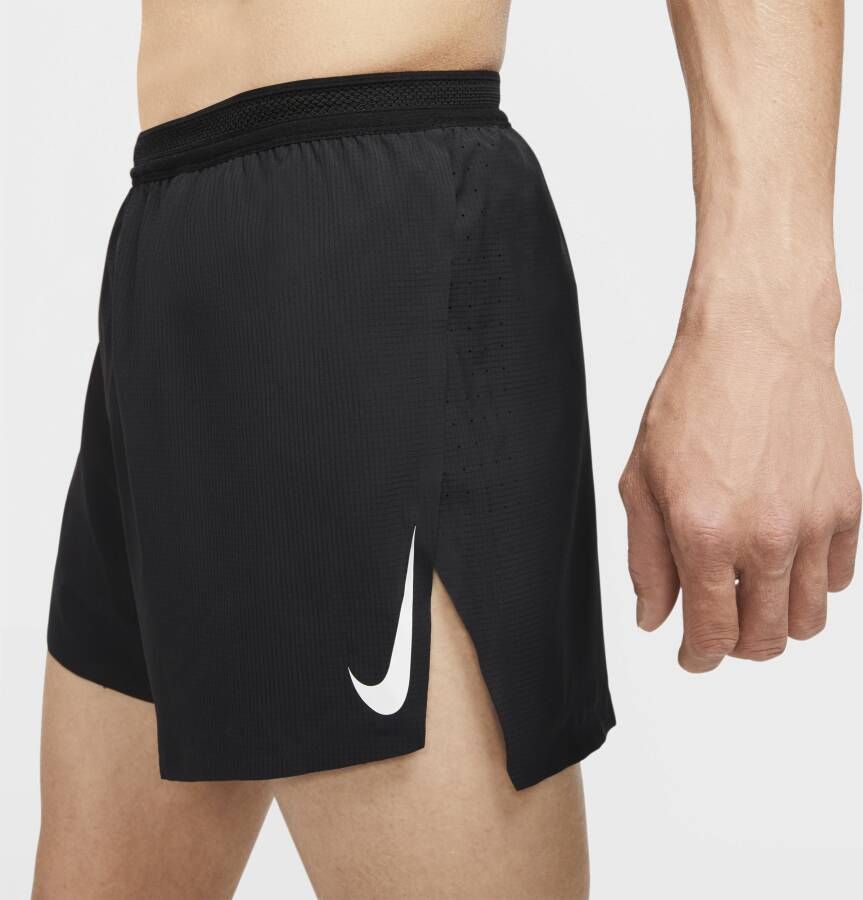 Nike Dri-FIT ADV AeroSwift Racingshorts met binnenbroek voor heren (10 cm) Zwart