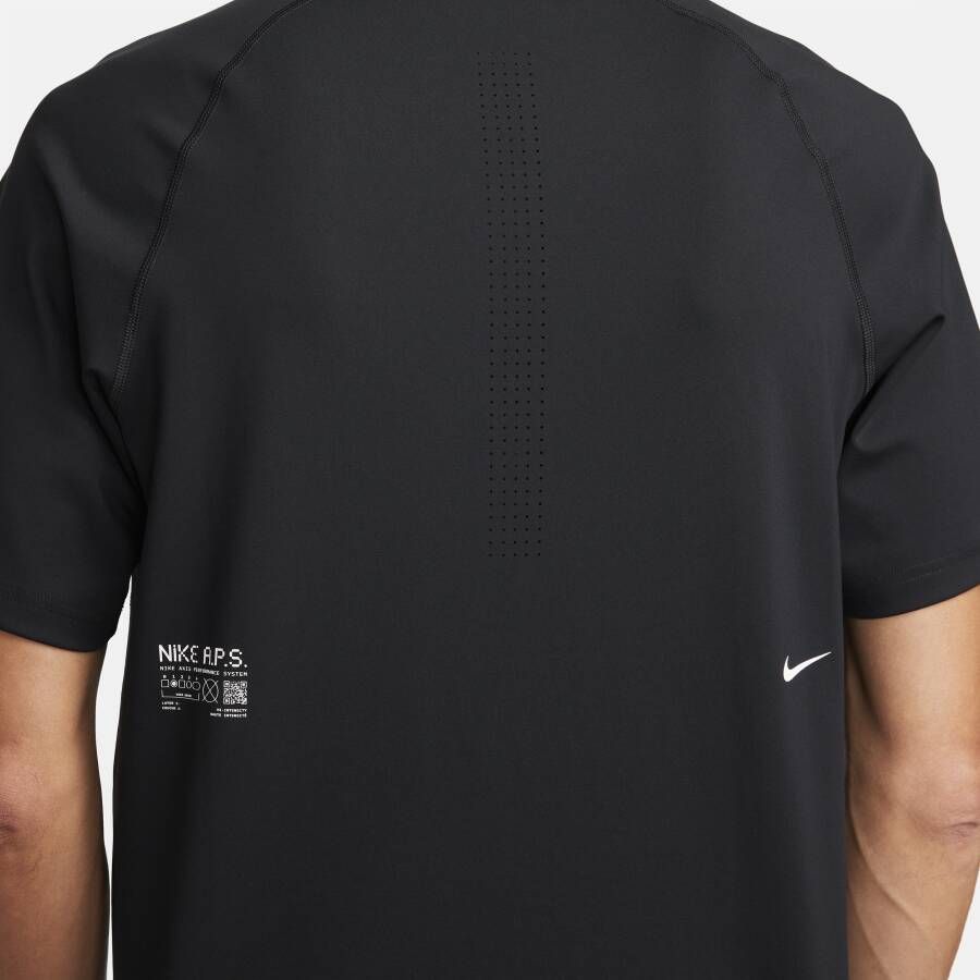 Nike Dri-FIT ADV A.P.S. Fitnesstop met korte mouwen voor heren Zwart