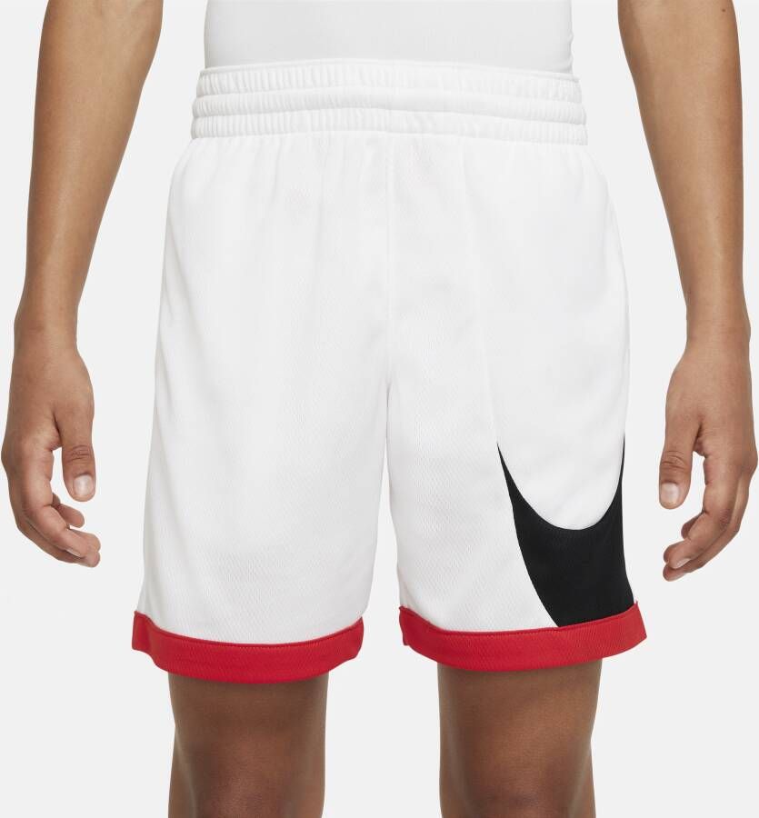 Nike Dri-FIT Basketbalshorts voor jongens Wit