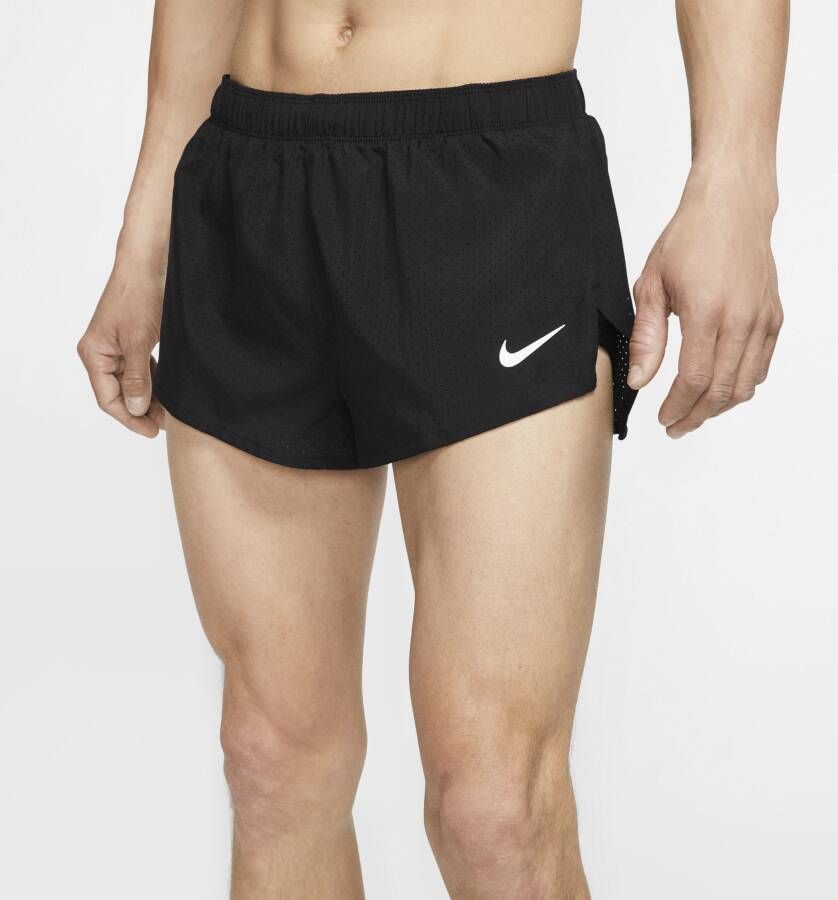 Nike Dri-FIT Fast Racingshorts met binnenbroek voor heren (5 cm) Zwart