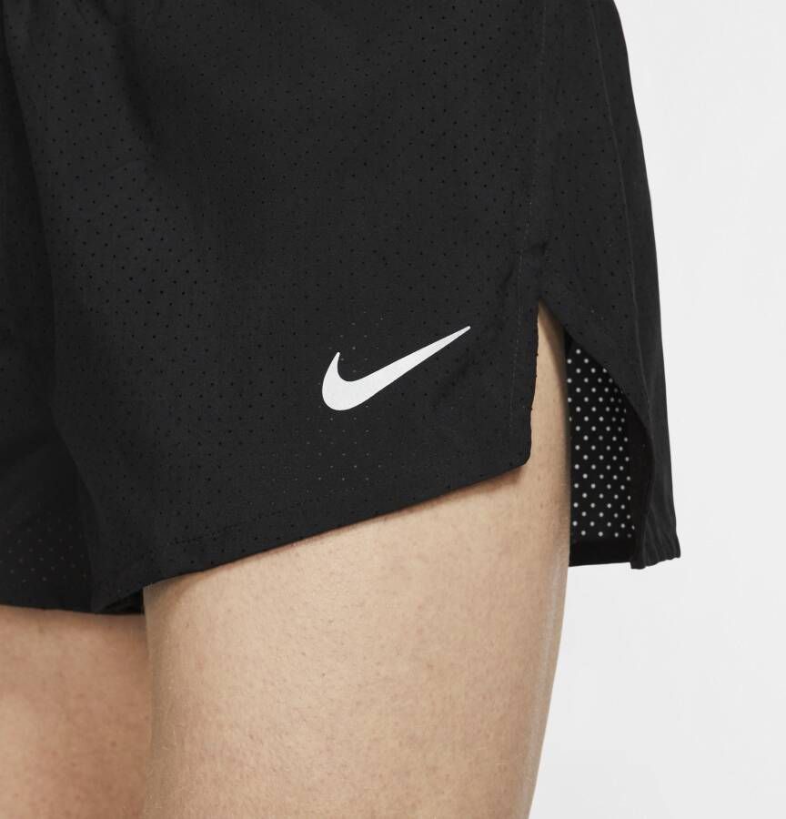 Nike Dri-FIT Fast Racingshorts met binnenbroek voor heren (5 cm) Zwart