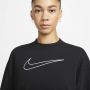 Nike Dri-FIT Get Fit Sweatshirt met ronde hals en graphic voor dames Zwart - Thumbnail 4