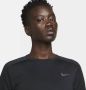 Nike Dri-FIT Hardlooptop met ronde hals voor dames Zwart - Thumbnail 3