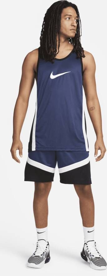 Nike Icon Dri-FIT basketbaljersey voor heren Blauw