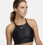 Nike Dri-FIT Indy Shine Sport-bh met hoge hals pad uit twee stukken en lichte ondersteuning Zwart - Thumbnail 4