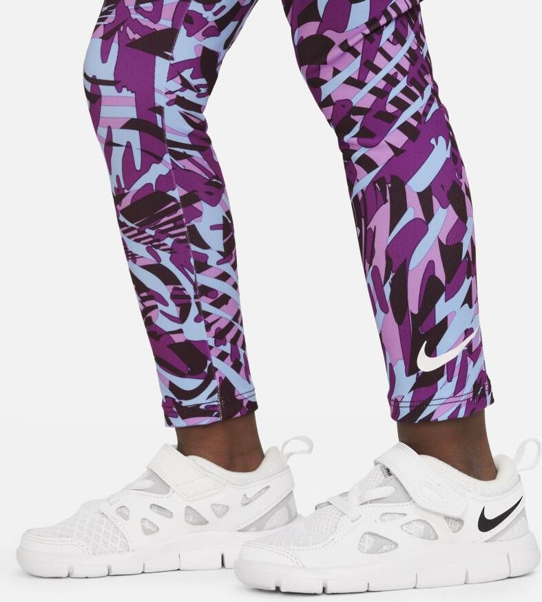 Nike Dri-FIT legging met print voor peuters Paars