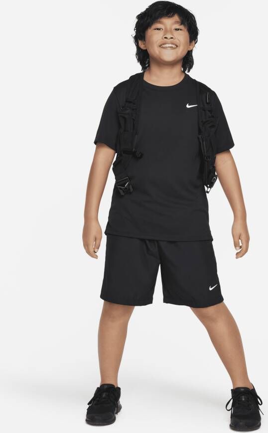 Nike Dri-FIT Miler trainingstop met korte mouwen voor jongens Zwart