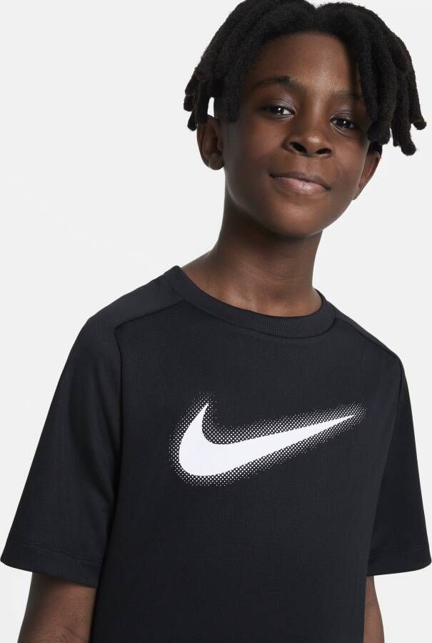 Nike Multi Dri-FIT trainingstop met graphic voor jongens Zwart
