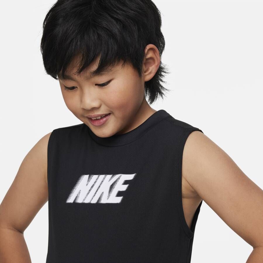 Nike Dri-FIT Multi+ Trainingstop zonder mouwen voor jongens Zwart