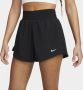 Nike One Dri-FIT 2-in-1 damesshorts met hoge taille (8 cm) Zwart - Thumbnail 4