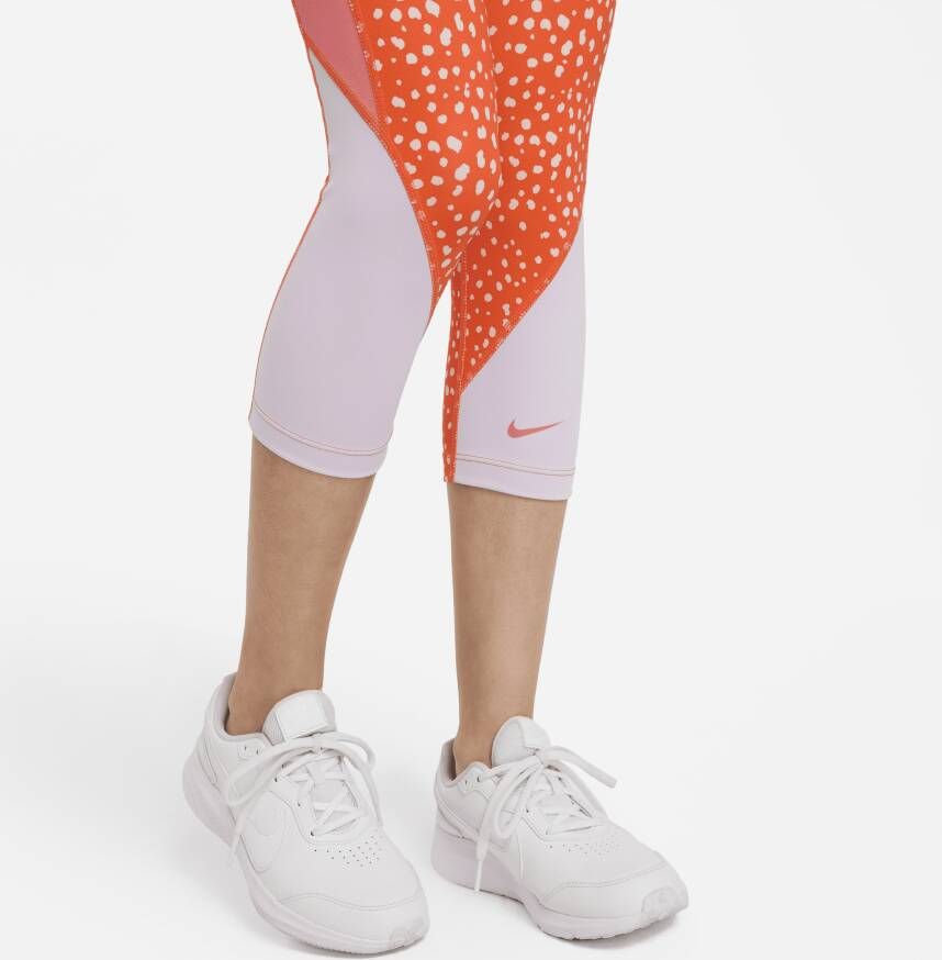 Nike Dri-FIT One Caprilegging voor meisjes Oranje