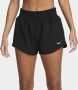 Nike One Dri-FIT damesshorts met halfhoge taille en binnenbroekje (8 cm) Zwart - Thumbnail 2