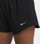 Nike One Dri-FIT damesshorts met halfhoge taille en binnenbroekje (8 cm) Zwart - Thumbnail 5