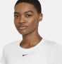Nike Dri-FIT One Damestop met aansluitende pasvorm en korte mouwen Wit - Thumbnail 5