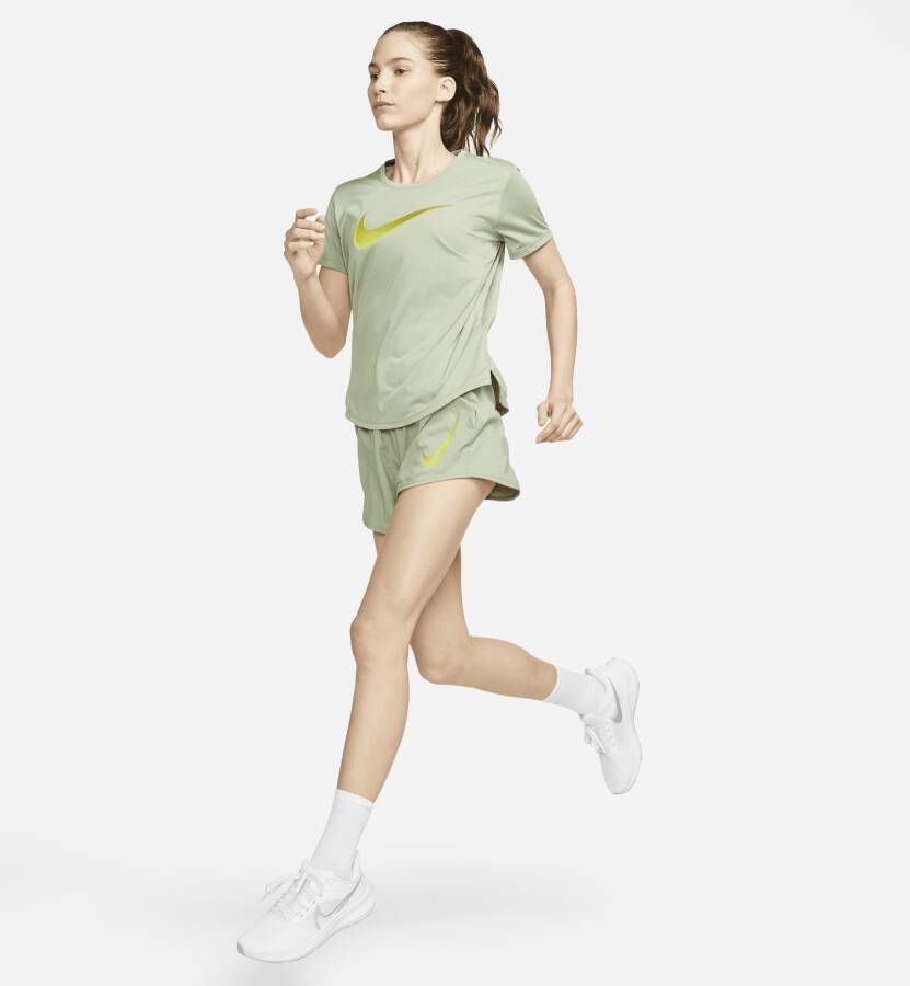 Nike Dri-FIT One Hardlooptop met korte mouwen voor dames Groen