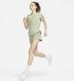 Nike Dri-FIT One Hardlooptop met korte mouwen voor dames Groen - Thumbnail 5