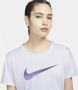 Nike Dri-FIT One Hardlooptop met korte mouwen voor dames Paars - Thumbnail 3