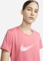 Nike Dri-FIT One Hardlooptop met korte mouwen voor dames Roze - Thumbnail 4