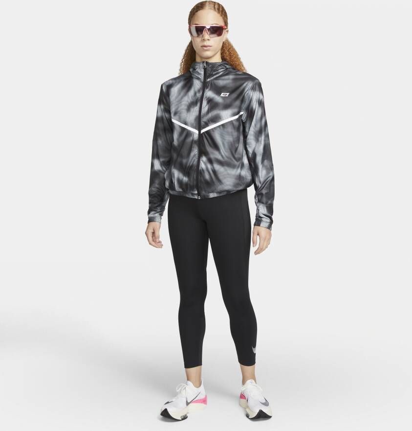 Nike Dri-FIT One Hardlooptop met korte mouwen voor dames Zwart