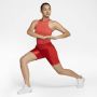 Nike Dri-FIT One Luxe korte tanktop voor dames Rood - Thumbnail 4