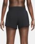 Nike Dri-FIT One Swoosh Hardloopshorts met halfhoge taille en binnenbroek voor dames Zwart - Thumbnail 4