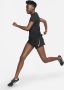 Nike Dri-FIT One Swoosh Hardloopshorts met halfhoge taille en binnenbroek voor dames Zwart - Thumbnail 6