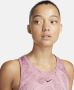 Nike Dri-FIT One Trainingstanktop met print voor dames Roze - Thumbnail 4
