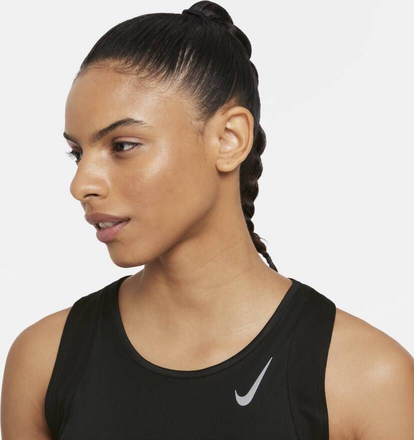Nike Dri-FIT Race Hardloopsinglet voor dames Zwart