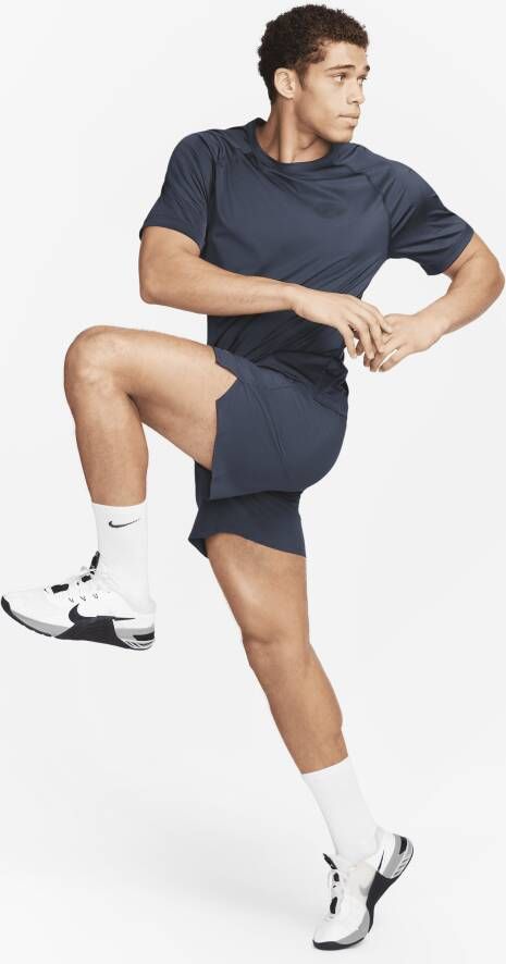 Nike Ready Dri-FIT fitnesstop met korte mouwen voor heren Blauw