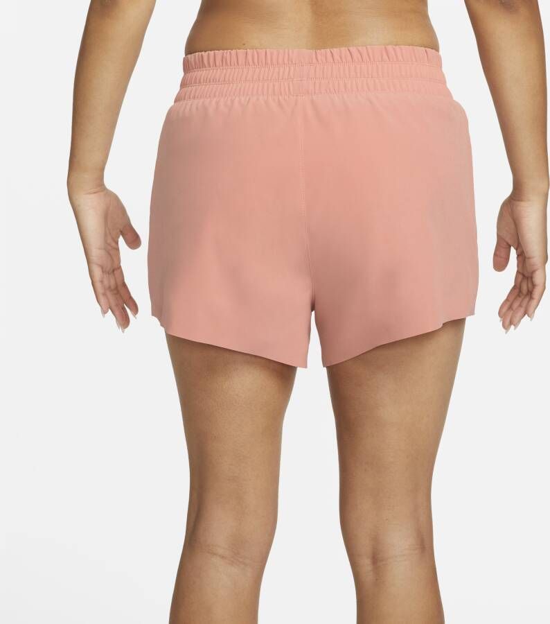 Nike Dri-FIT Running Division hardloopshorts met binnenbroekje hoge taille en zakken voor dames (8 cm) Roze