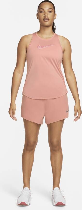 Nike Dri-FIT Running Division hardloopshorts met binnenbroekje hoge taille en zakken voor dames (8 cm) Zwart