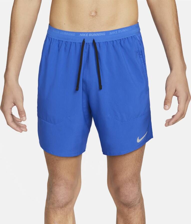 Nike Stride Dri-FIT 2-in-1 hardloopshorts voor heren (18 cm) Blauw