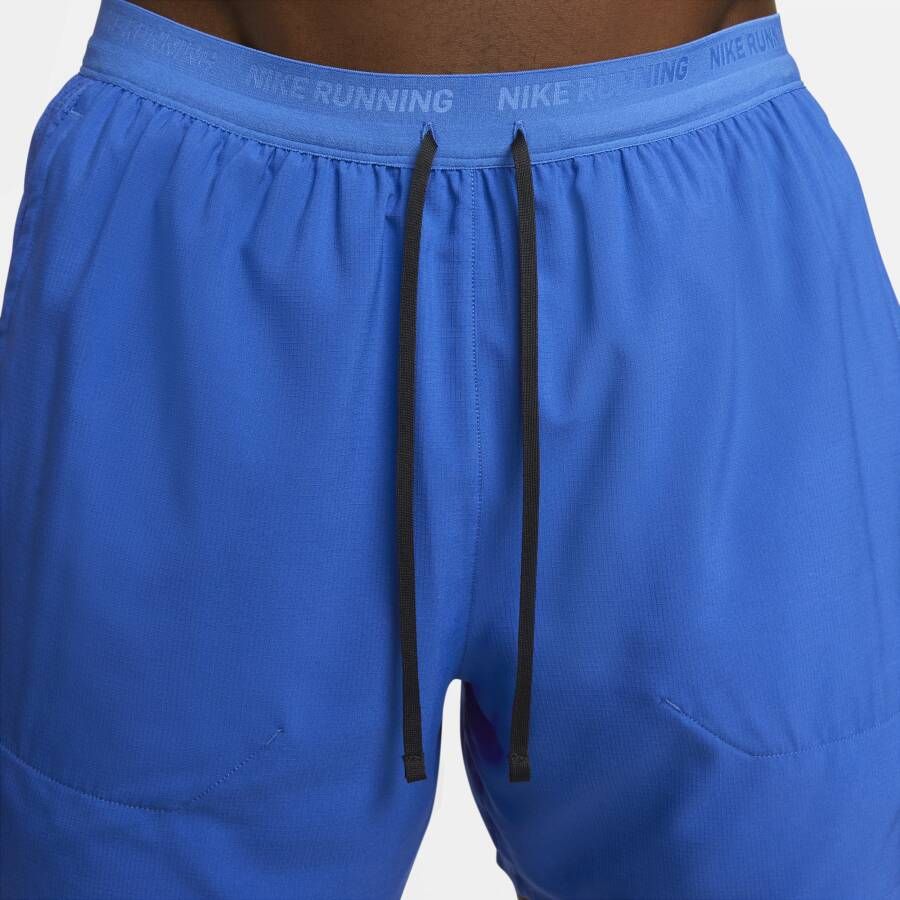 Nike Stride Dri-FIT hardloopshorts met binnenbroek voor heren (13 cm) Blauw