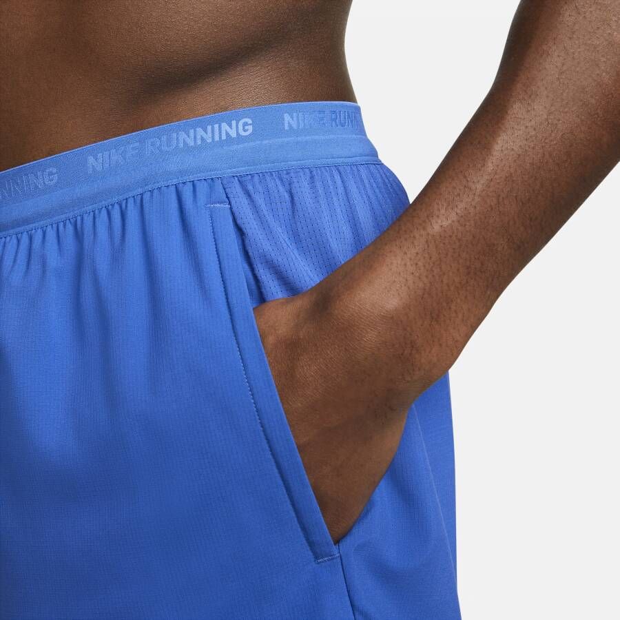Nike Stride Dri-FIT hardloopshorts met binnenbroek voor heren (13 cm) Blauw