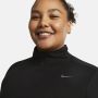 Nike Dri-FIT Swift UV hardlooptop met 1 4-rits voor dames (Plus Size) Zwart - Thumbnail 3