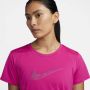 Nike Dri-FIT Swoosh Hardlooptop met korte mouwen voor dames Roze - Thumbnail 3