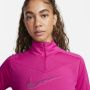 Nike Dri-FIT Swoosh hardlooptop met korte rits voor dames Roze - Thumbnail 3