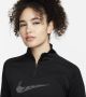 Nike Dri-FIT Swoosh hardlooptop met korte rits voor dames Zwart - Thumbnail 3