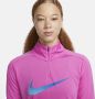 Nike Dri-FIT Swoosh Tussenlaag voor hardlopen met korte rits en lange mouwen voor dames Roze - Thumbnail 3
