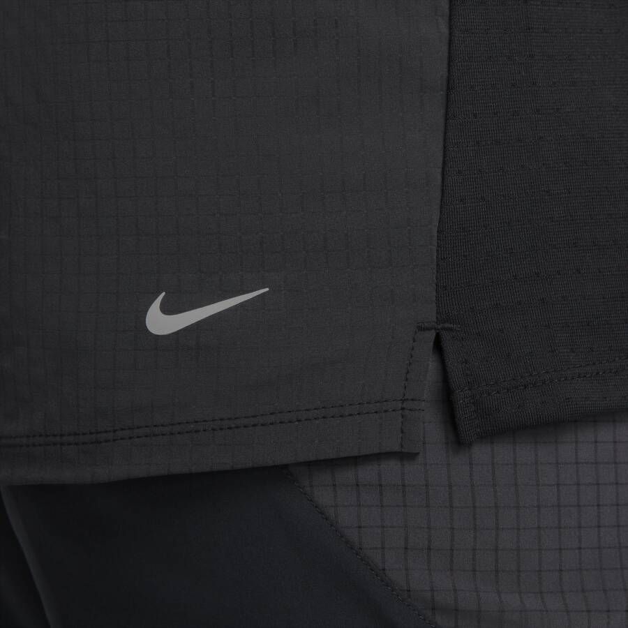 Nike Trail Solar Chase hardlooptop met korte mouwen en Dri-FIT voor heren Zwart - Foto 5