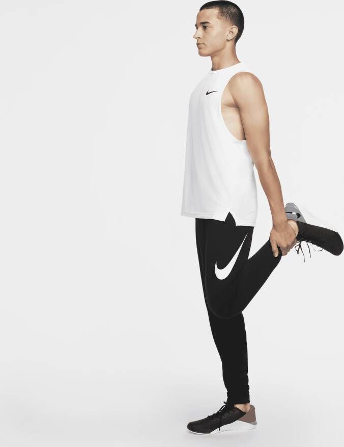 Nike Dry Graphic Dri-FIT toelopende fitnessbroek voor heren Zwart