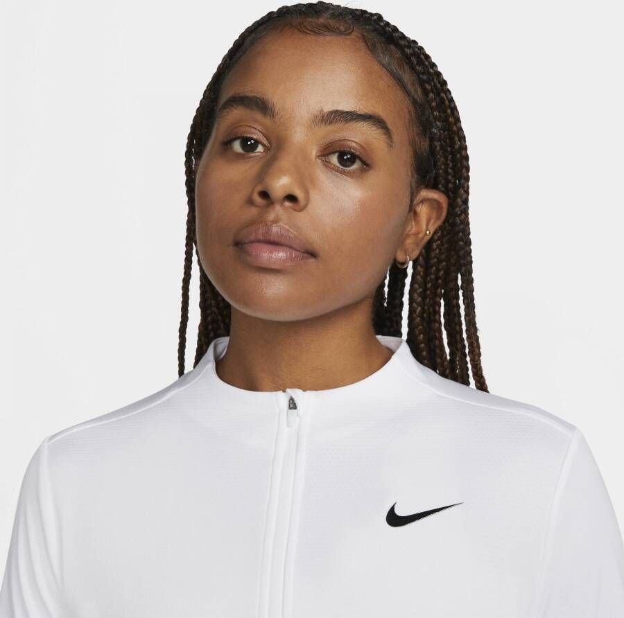 Nike Dri-FIT UV Advantage damestop met halflange rits Wit
